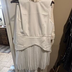 Commense White Sleeveless Dress